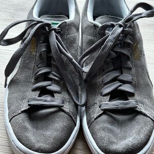 Puma Gray Suede Sneakers